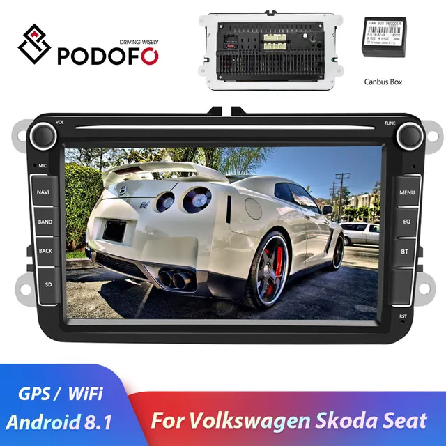 $US $99.99 Podofo 2 Din Android Car Radio GPS 2 DIN Autoradio Car Multimedia player for VW Volkswagen Polo Sko