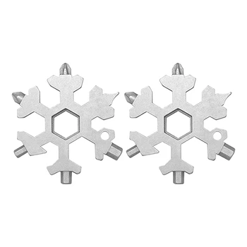 

Snowflake Multifunction Tool Stainless Steel Snowflake Tool Card Combination Snowflake Wrench Tool
