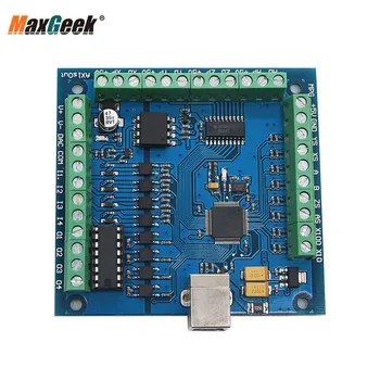 

Maxgeek MACH3 4-Axis USB CNC Controller Card Smooth Stepper Motion Mach3 Control Board for CNC Engraving 12-24V 100KHz