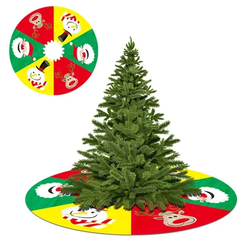

Ornament Atmosphere Dustproof Christmas Tree Skirt Base Cover Winter Holiday 84cm Floor Mat Indoor Vintage Decoration Festival
