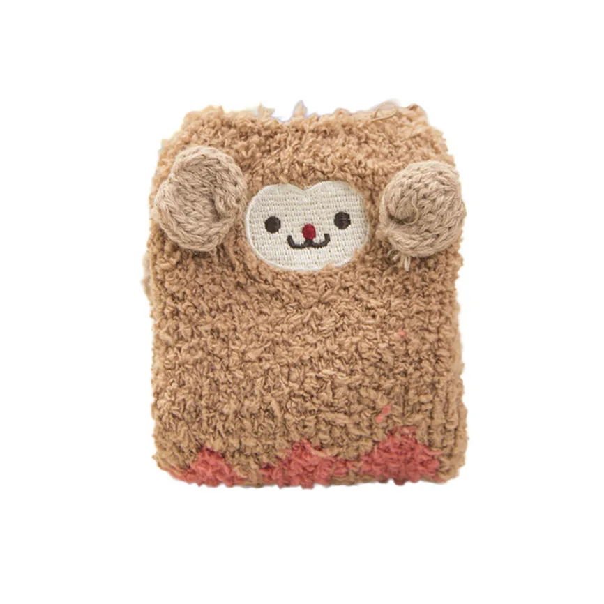 K Детские носки с милыми животными; зимние пушистые теплые носки; носки для сна; Рождественский подарок на год - Цвет: K