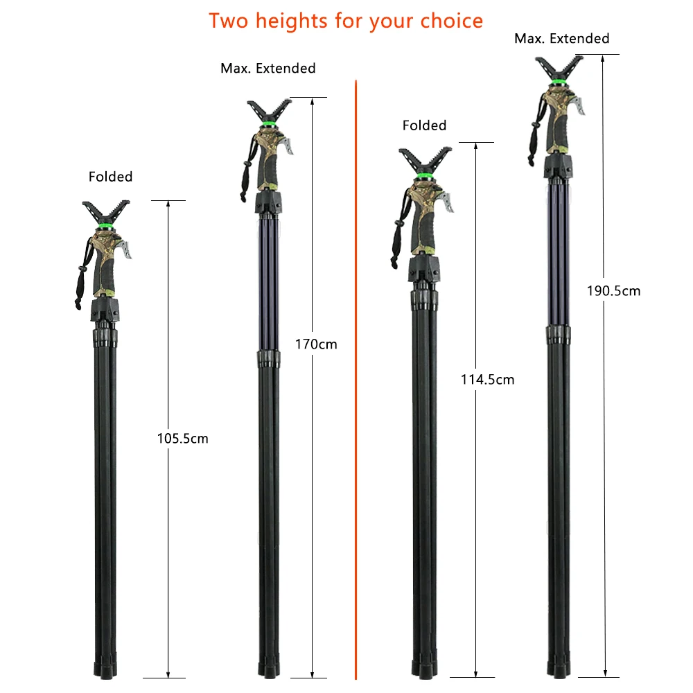 Fierydeer WG-T02 Hunting Trigger Shooting Stick Telescope Camera Tripod Outdoor Tripods Scope Binocular Monocular Tripods Sticks