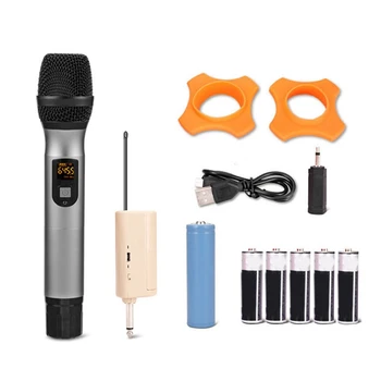 

U-802 Outdoor Amplifier Wireless Microphone One Drag Two Moving Coil Handheld Wireless Microphone