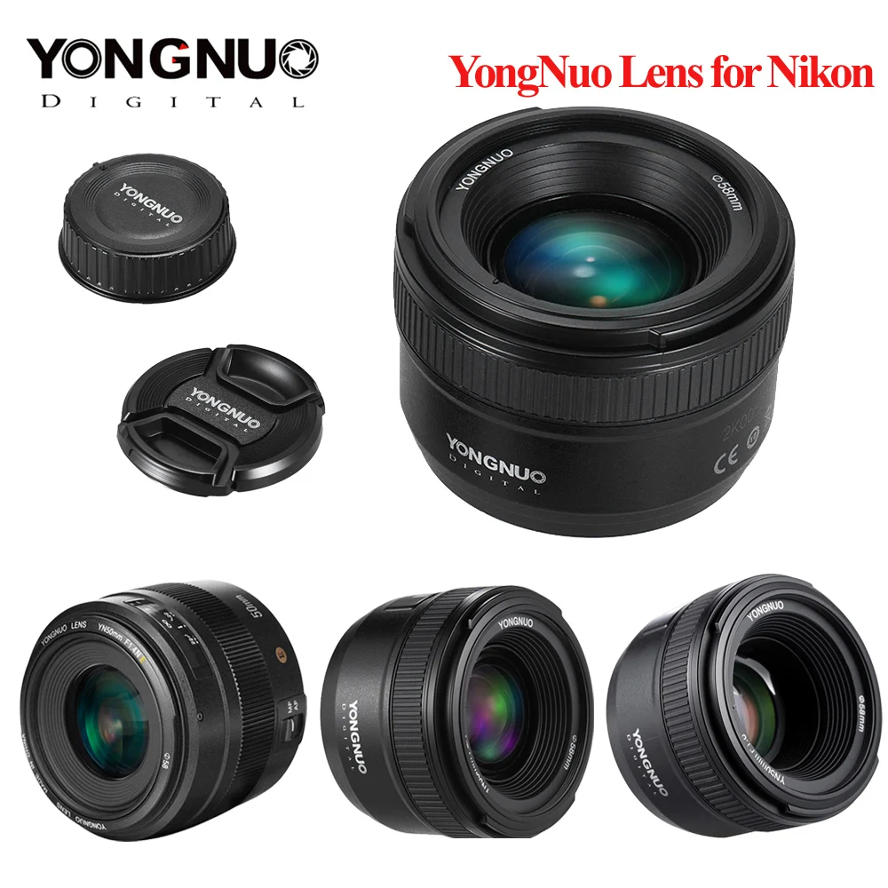 YONGNUO YN35mm F2.0 F2N объектив YN50mm F1.8 F1.4 AF/MF Фокус объектив для Nikon F крепление D3200 D3300 D3100 D5100 D90 DSLR камера