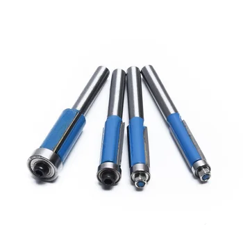 

4 Pieces Flush Trim Router Bit Bearing For Wood Template Pattern Bit Alloy Steel Blade Milling Cutter