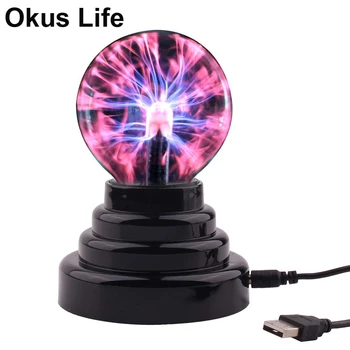 

3pcs Night Light Magic Glass Plasma Ball Light Global Electrostatic Lon Lamp LED Fantastic Crystal Holiday Lamp Christmas Gift