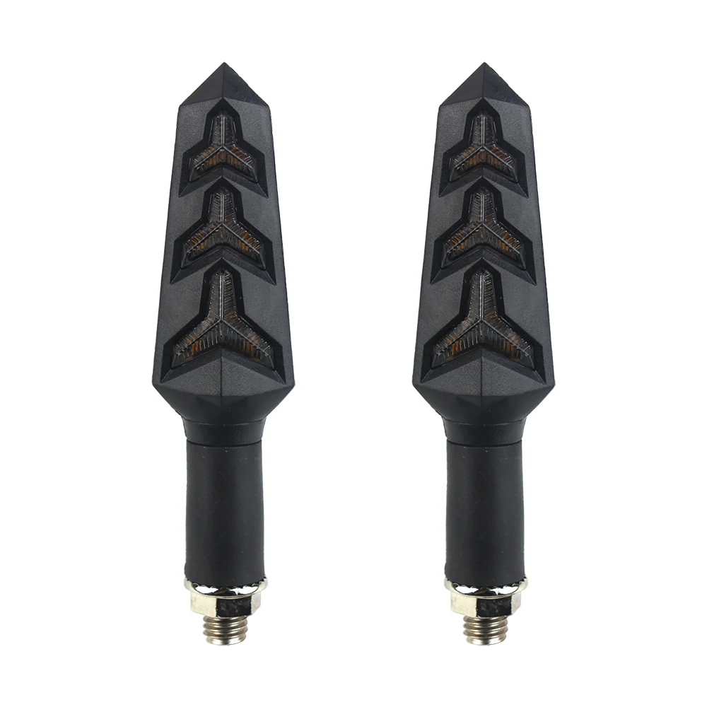 2pcs Индикаторы для мотоцикла струящиеся поворотные сигнальные огни мотоцикл поворотные индикаторы 12 В 12 светодиодные лампы для Скутер Квадроцикл Круизный двигатель - Цвет: 2pcs