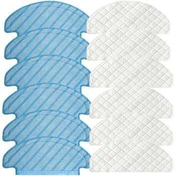 

6 x Disposable Wipes + 6 x Cleaning Wipes Cloth for Ecovacs Deebot Ozmo T8 Aivi Vacuum Cleaner Parts (Pack of 12)