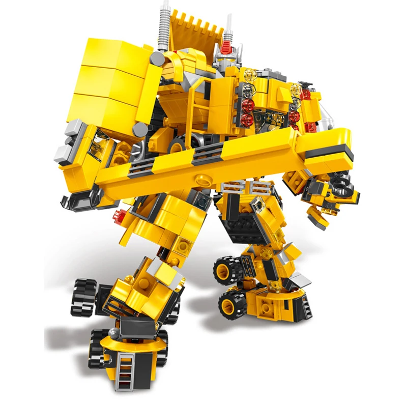 Трансформация автоботов инженерный автомобиль 5 в 1 фигурку Модель Fit lego