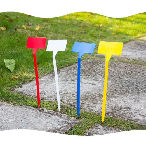 10PCS T-Type Upturned Marker Plant Labels Tags Plastic Seedl Nursery Garden Stick Nursery Stake Gardening Accessories New