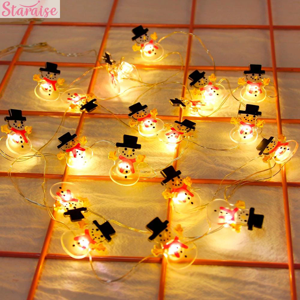 

Snowman Christmas Tree LED Garland String Lights Christmas Decoration For Home 2019 Christmas Ornaments Navidad Natal New Year