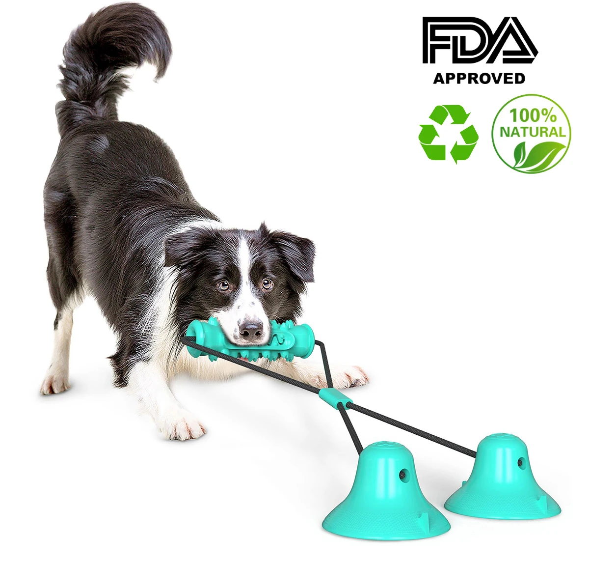 Pet Supplies Double Suction Cup Drawstring Dog Clear teeth Toy Grinding Rod Dog Toy DT-005