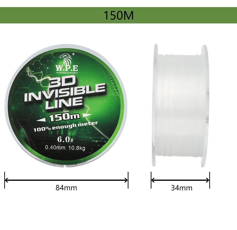 Бренд w. P. E нейлоновая леска 100 м/150 м/300 м 500 мм-0,23 мм прочная Моноволокно 0,60 кг-22 кг леска для ловли карпа японский материал