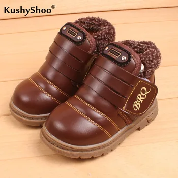

Kushyshoo Toddler Snow Boots 2020 Plus Velvet Thicken Beef Tendon Hook&loop Ankle Boots Fashion All-match Warm Winter Kids Shoes