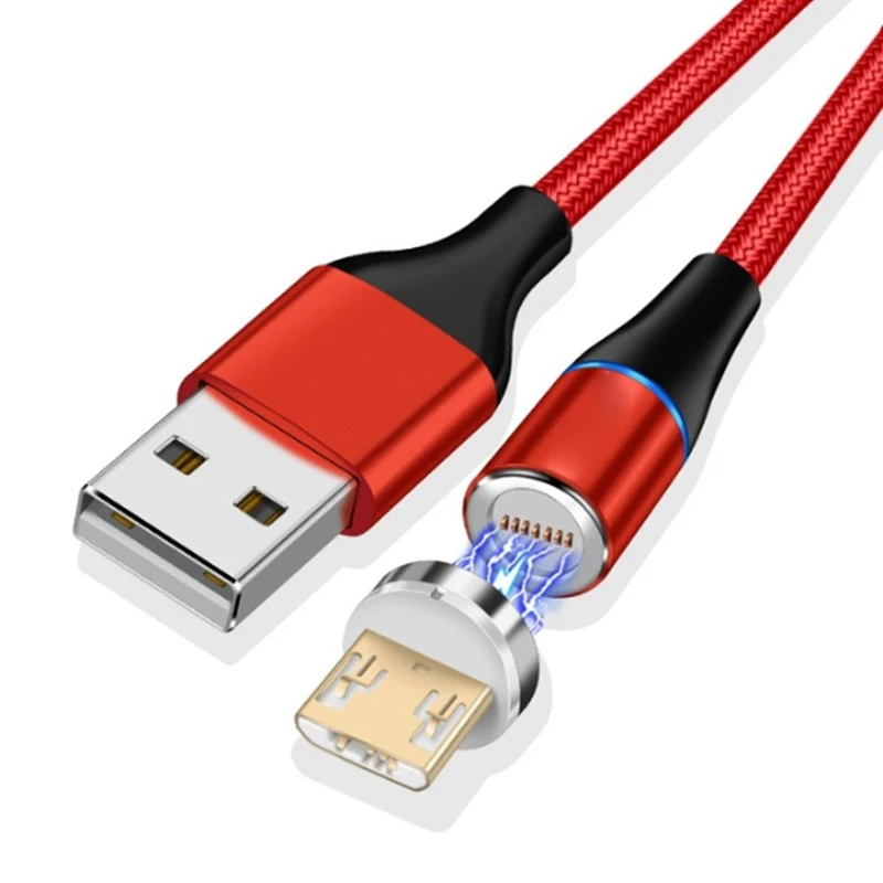 Red Micro Cable Магнитный кабель 3A Micro USB быстрое зарядное устройство для мобильных телефонов LG Android для samsung Galaxy S2 S3 S4 S5 S6 S7 Лот - Цвет: Red Micro Cable