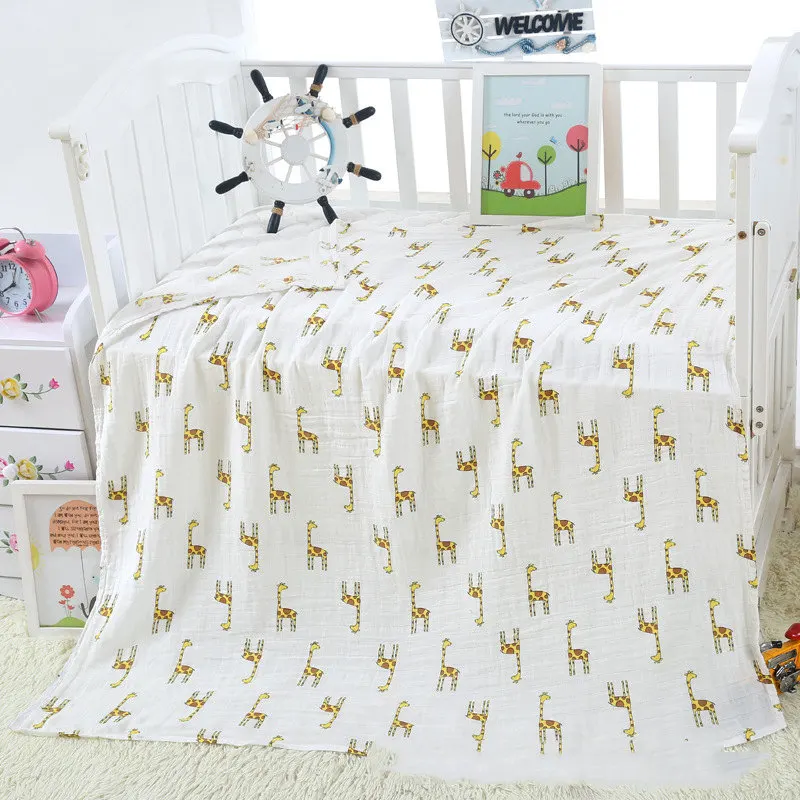 Муслин хлопок детские пеленки мягкие одеяла для новорожденных Ванна Марля младенческой спальные принадлежности чехол для коляски игровой коврик