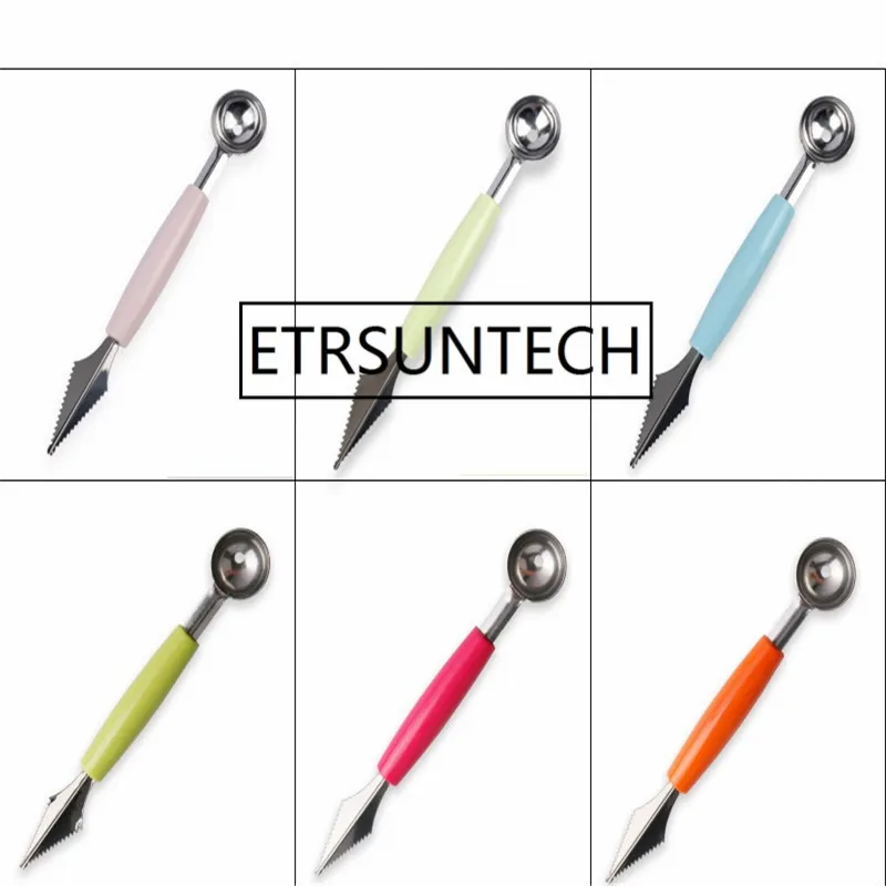 200pcs Stainless Steel Fruit Carving Knives Ice Cream Scoop Spoon Fruit Melon Watermelon Balls Kitchen Tools