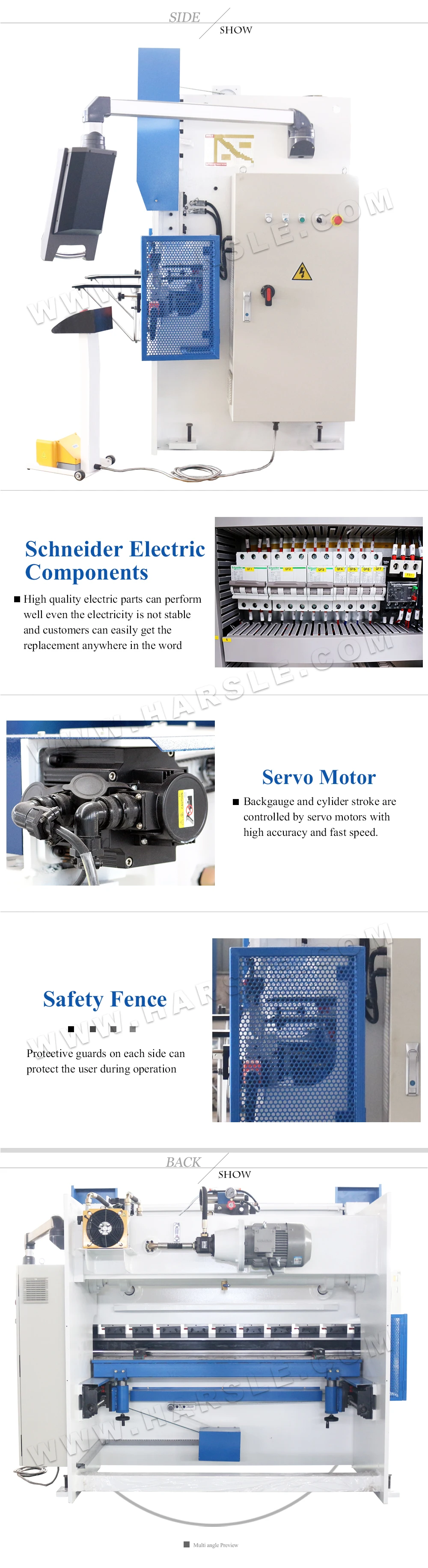 Harsle WC67K-500T/4000 CNC Пресс-тормоз с DA-41S