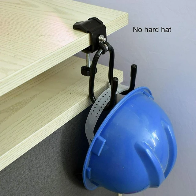 Desk Mount Clips Hard Hat Holder Cap Hook Hard Hat Hanger Rack
