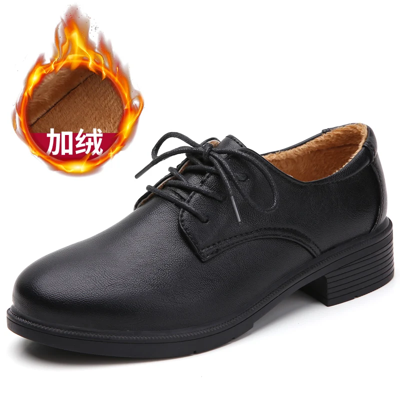 New Breathable Genuine Leather Flats Shoes Woman Sneakers Tenis Feminino Nurse Peas Flats Shoes Plus Size Women Shoes*862 - Цвет: Black-Velvet