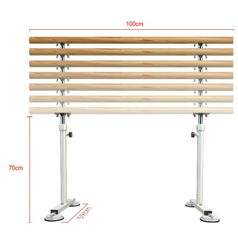 バレエバー 壁取り付け固定式バレエバー 高さ調節可能 80～120cm 家庭