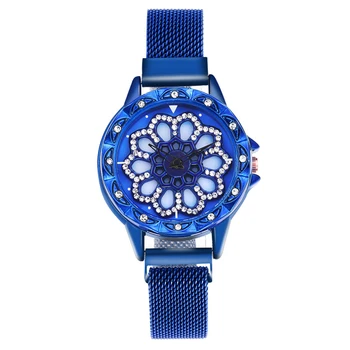 

2020 new Women Watch Rotating Dial Ladies Watch Luxury Fashion Diamond Quartz Watch for Women Clock Relogio Femino for