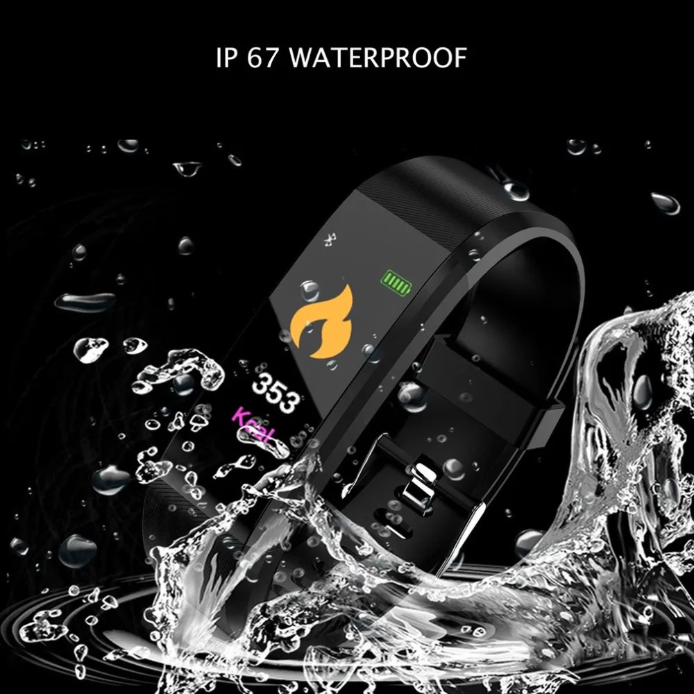 Смарт-браслет Android I0S Водонепроницаемый Фитнес-трекер Браслет измерение кровяного давления трекер активности давление шагомер gps