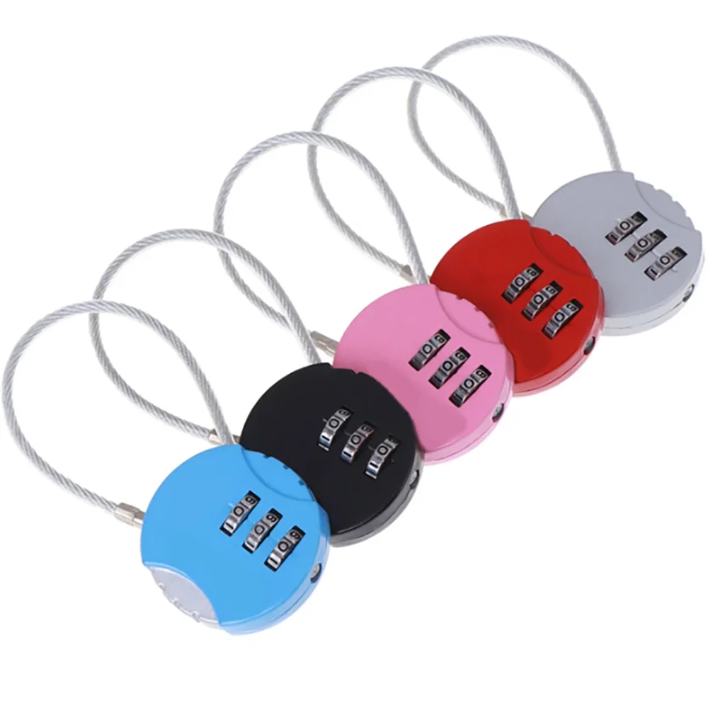 

3 Dial Digit Password Mini Coded Keyed Metal Code Lock Combination Padloc Anti-Theft Locks Suitcase Luggage Locks