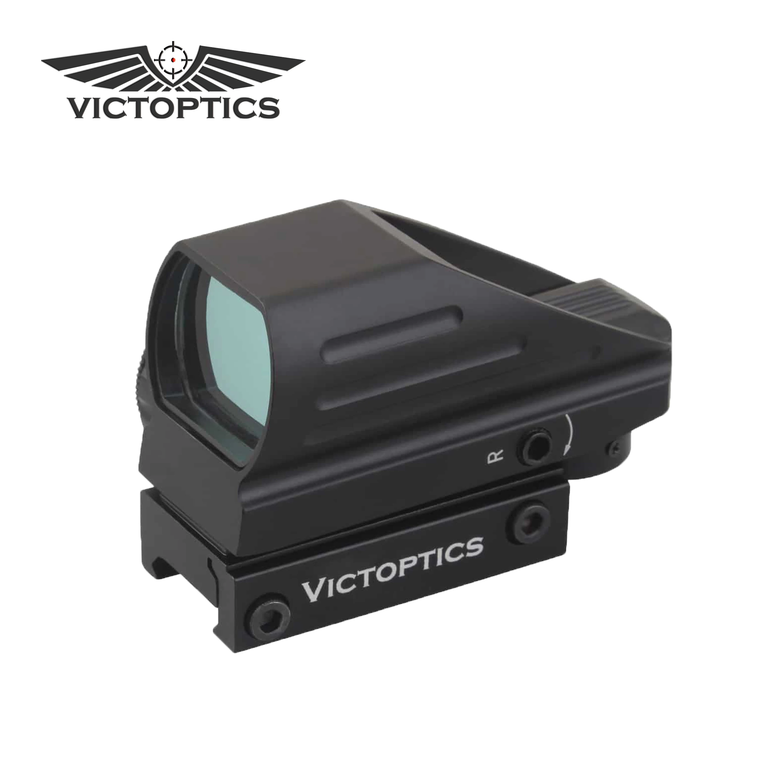 Victopics 1x22x33 visor compacto de punto rojo a prueba de golpes de cuatro retículas para armas de fuego reales y Airsoft