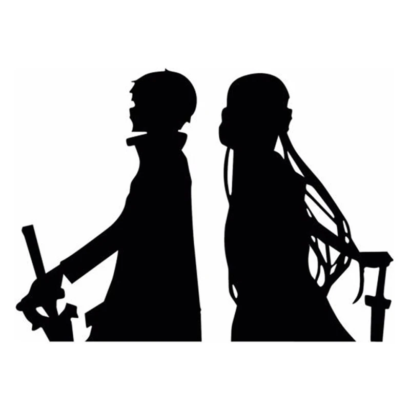 Sword Art Online Sao Kirito Asuna Светоотражающая Автомобильная наклейка Модные автомобильные