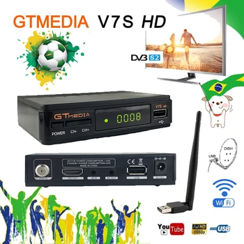 

Gtmedia V7S Hd Full Hd DVB-S2 Satellietontvanger H.264 1080P Ondersteuning Powervu, dre & Biss Key Receptor Update Freesat V7 Hd