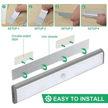 

Wireless PIR Motion Sensor Closet Light Night light LED Under Cabinet Light 10 LEDs lighting for Closet Kitchen room wall light