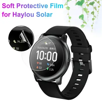 

2Pcs Screen Protector For Haylou Solar Smart Watch Soft Thin HD Clear Film Anti-Scratch Anti-bubble Film Cover