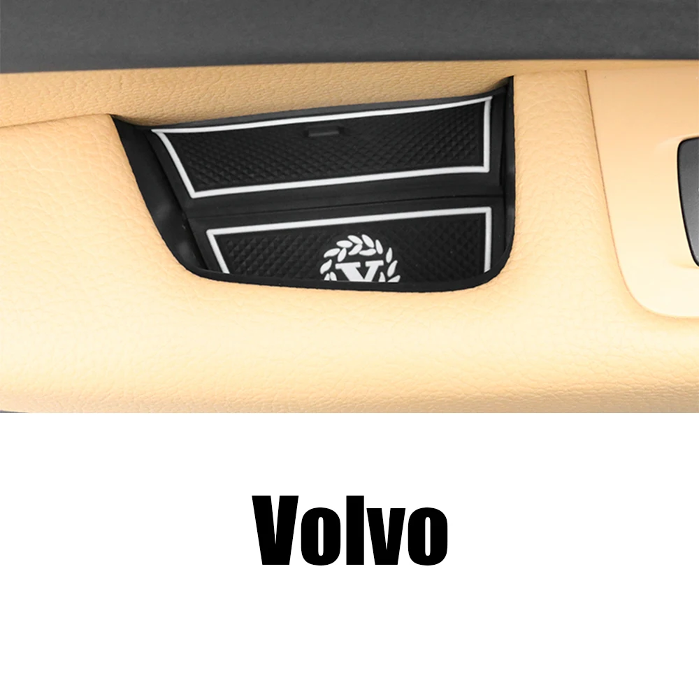 Для Volvo XC60 автомобильный паз ворота Слот подлокотник для хранения резиновый нескользящий подстаканник автомобильный Стайлинг Аксессуары для интерьера