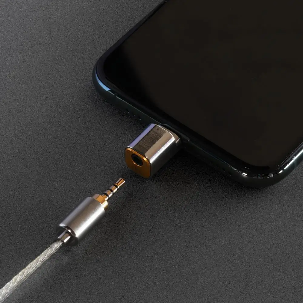 DD ddHiFi TC25i LTG Lightning to 2 5mm Jack Headphone Adapter Enables iOS to Output with 2 5mm Terminated Earphones Headphones