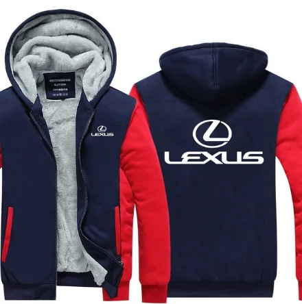 Зимняя модная мужская одежда на молнии для Lexus Толстовка с капюшоном пальто 5 цветов Мужская Куртка утепленная K h