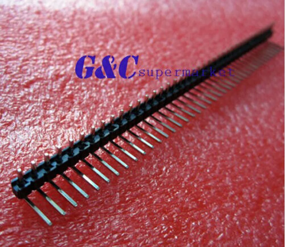 

50 pcs 1x40 pin 2.54mm rectangular single row male connector electronics accessories compatible board tantalum capacitor