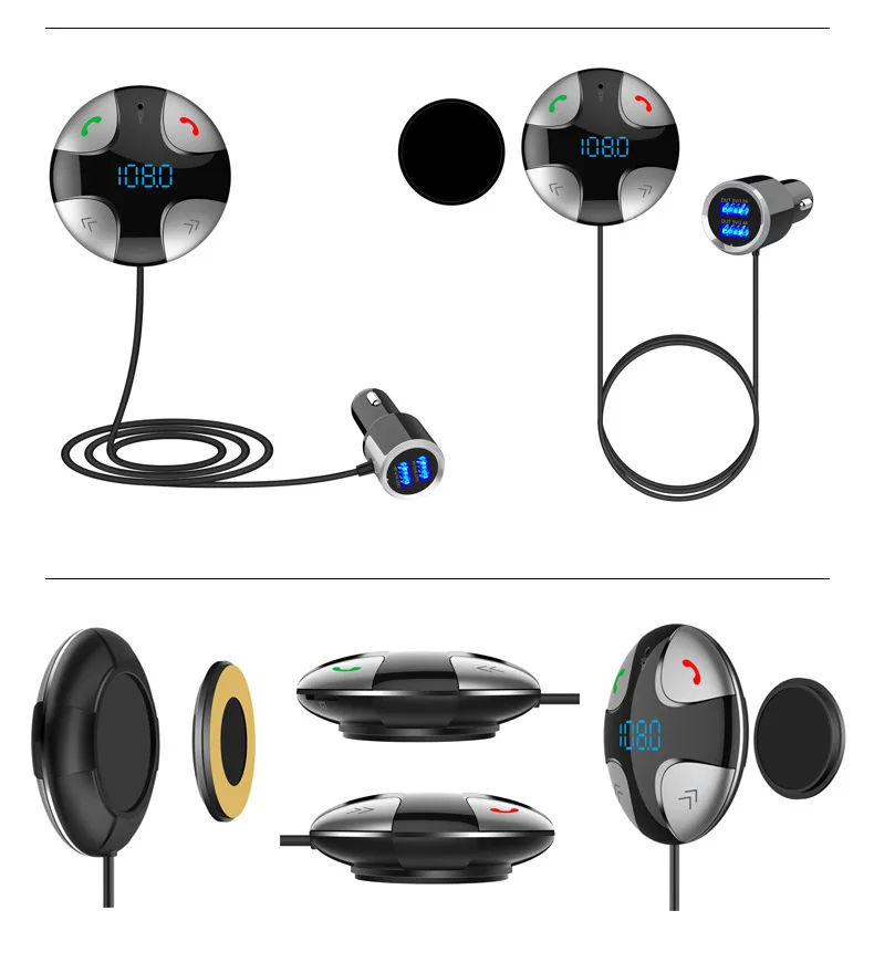 Автомобильный MP3-плеер Bluetooth карта Instert автомобильный музыкальный Универсальный fm-передатчик двойной USB прикуриватель BC29B