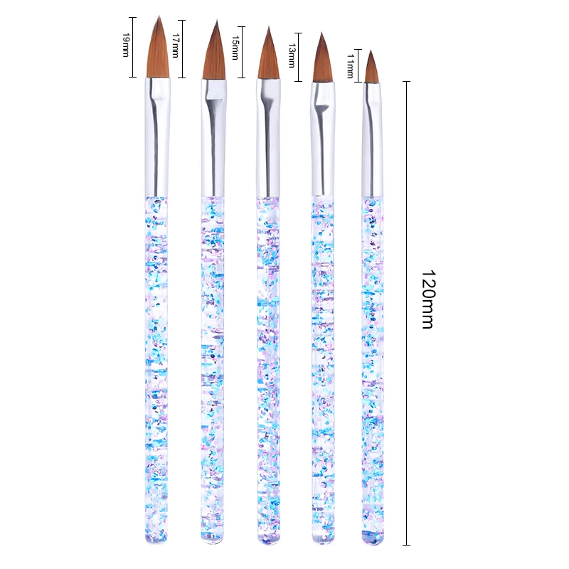 5 шт кисти для дизайна ногтей, ручка для рисования, ручка для резьбы, акриловая ручка, инструменты для маникюра, дизайн цветов, акриловые наконечники, УФ-Гель-лак, Builde