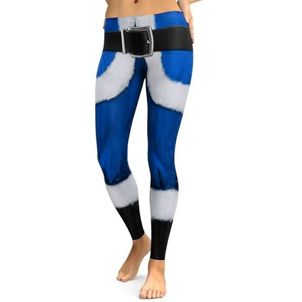 KANCOOLD рождественские леггинсы с принтом эластичные леггинсы с высокой талией дышащие рождественские штаны