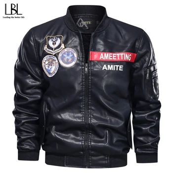 

Mens Leather Jacket Winter Autumn 2020 New Motorcycle Causal Coat Men Outfit Fashion Biker Pocket Design PU Leather Jacket Men