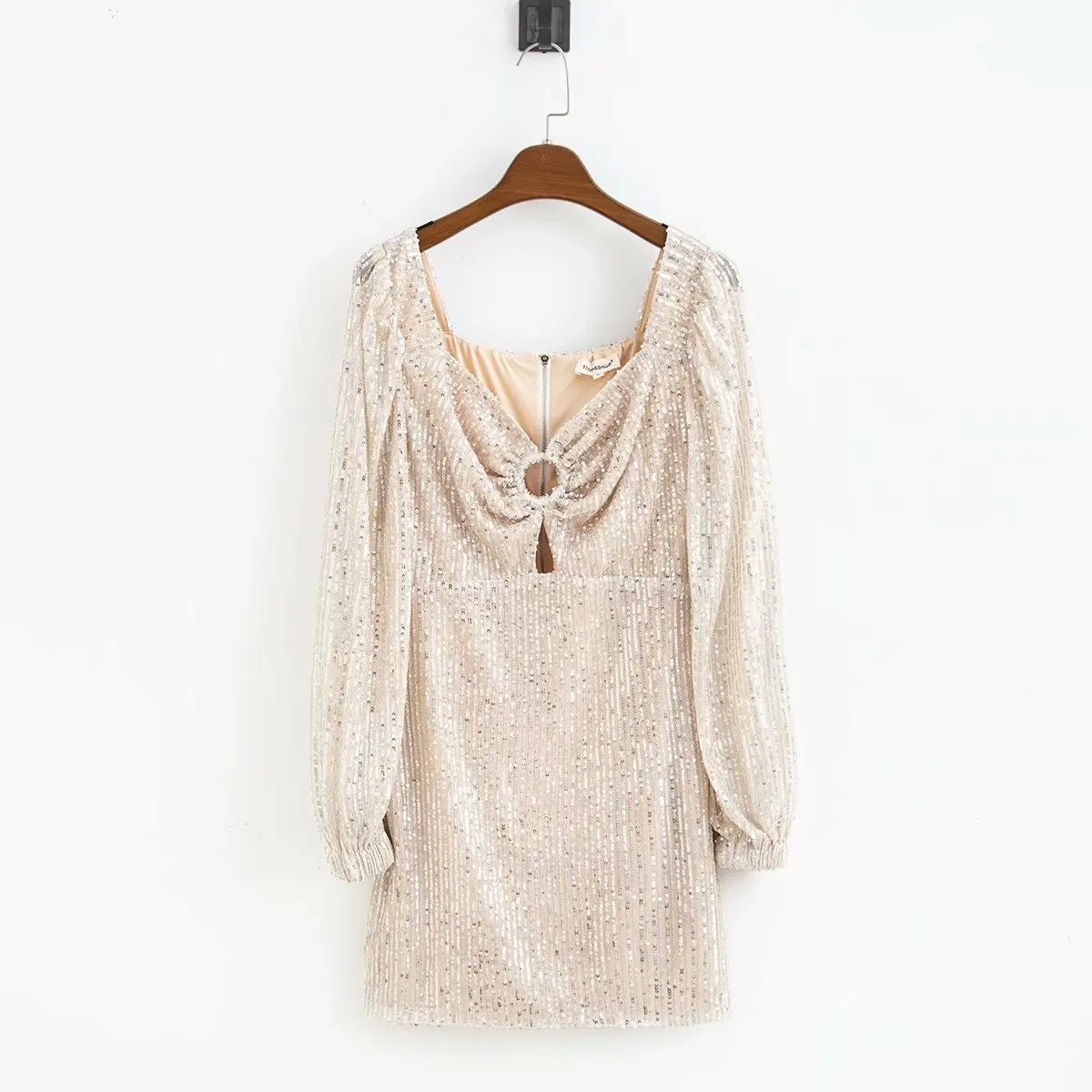 

2020 chun xin Products in Europe And American Style WOMEN'S Dress Long Sleeve Sequin Lantern Sleeve Fashion Dress A9ts9039
