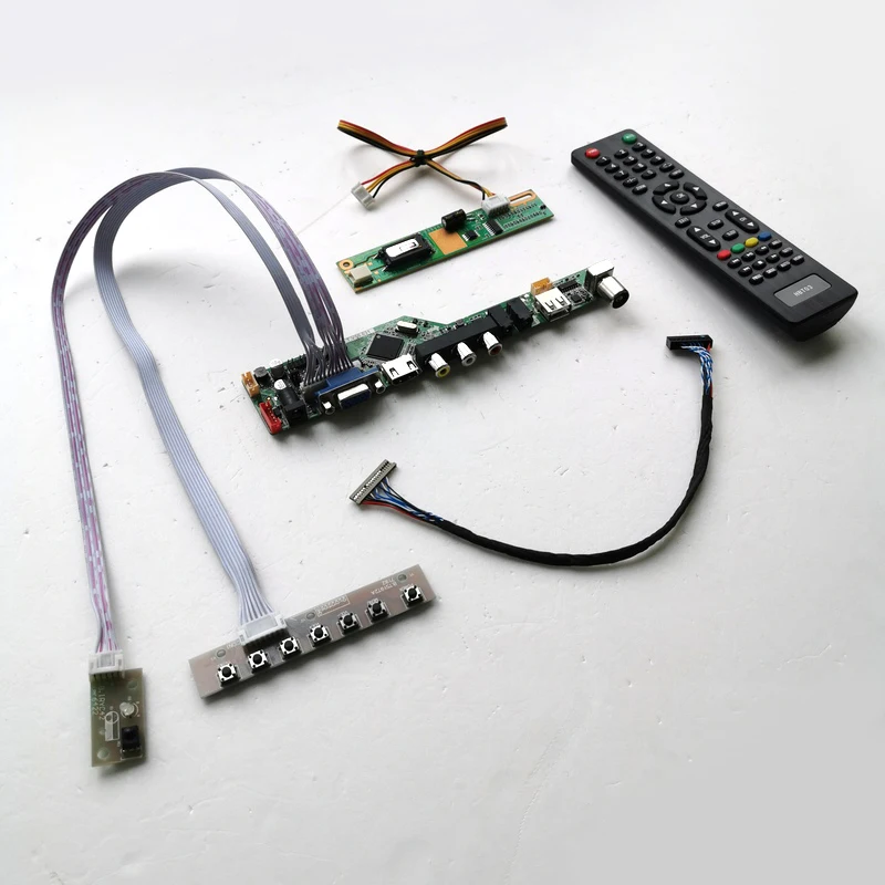 Для LP104S5-B2AP/C1 HDMI VGA AV USB RF 1CCFL LVDS 20Pin TV56 привод карты инвертор для платы+ пульт+ клавиатура ЖК-дисплей Панель DIY kit