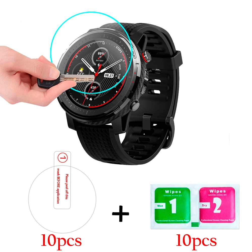 Закаленное стекло для Amazfit Stratos 3 10 шт. 2.5D 9H защита экрана GPS против царапин