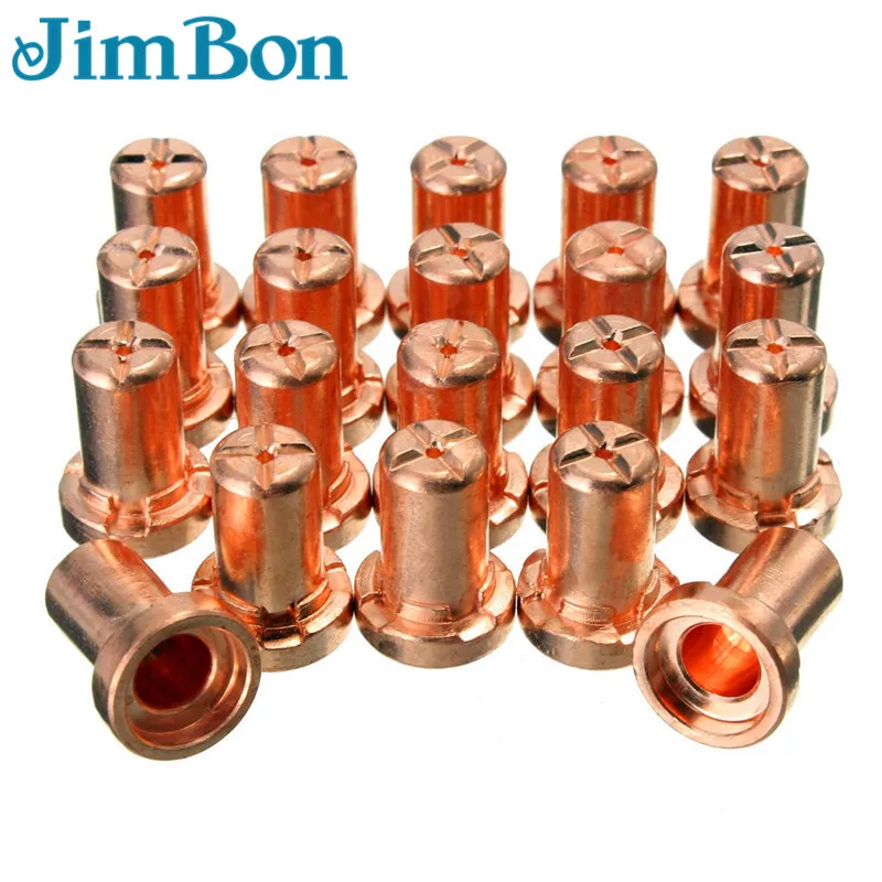 JimBon 60 шт./компл. Керамика+ Металлический Воздушный плазменный резак расходные материалы усовершенствованный наконечник электрод сопла для PT31 LG40 фонарь CUT-50D