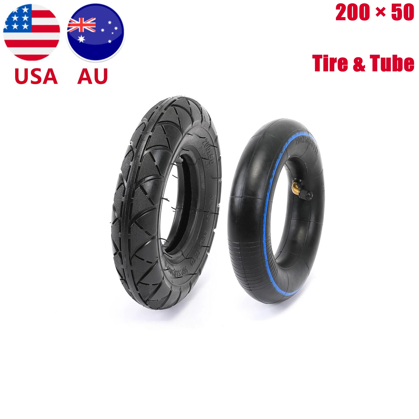 Tdpro 200x50 Motorcycle Scooter Tire&inner Tube Razor E100 E150 E200