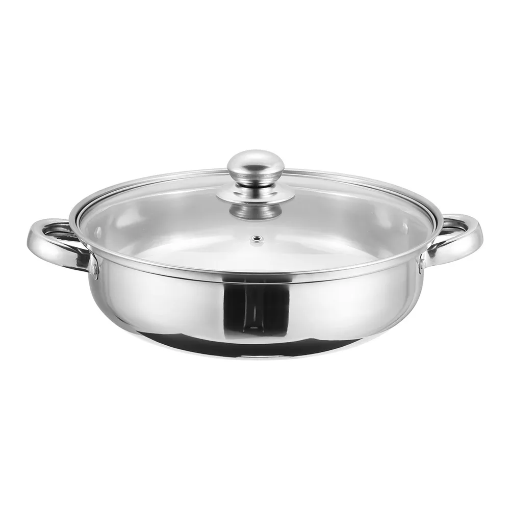 Stainless Steel Steamer Pot Single Layer Steaming Pot Double-ear Soup Steam Cooker Multi-function Steamer Pot Kitchen Cookerware