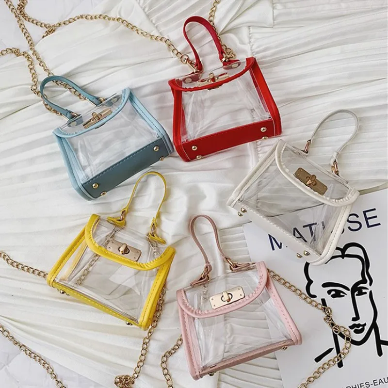 Детские милые сумки с застежкой, дизайнерские прозрачные сумки через плечо, модные детские сумки через плечо для девочек