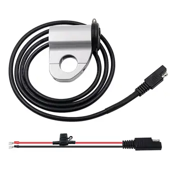 

Taidacent Waterproof Motorcycle Voltmeter Phone Charger Digital USB Voltage Monitor 5V 2.4A Car Rocker Switch Voltmeter for Car