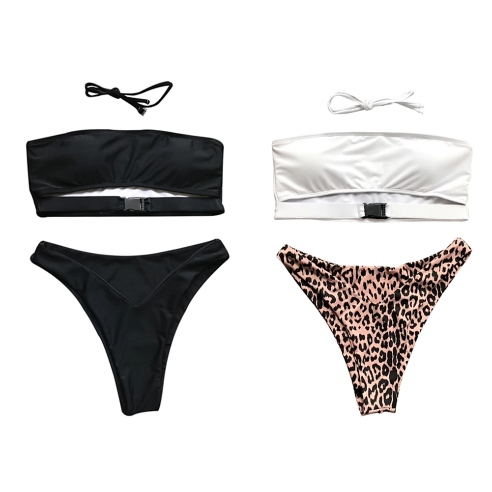 

MrY 2019 New Female Bathing Suit Summer Sexy Bandage Bikini Set Beach Swimsuit Swimwear Bikinis Set Sportswear